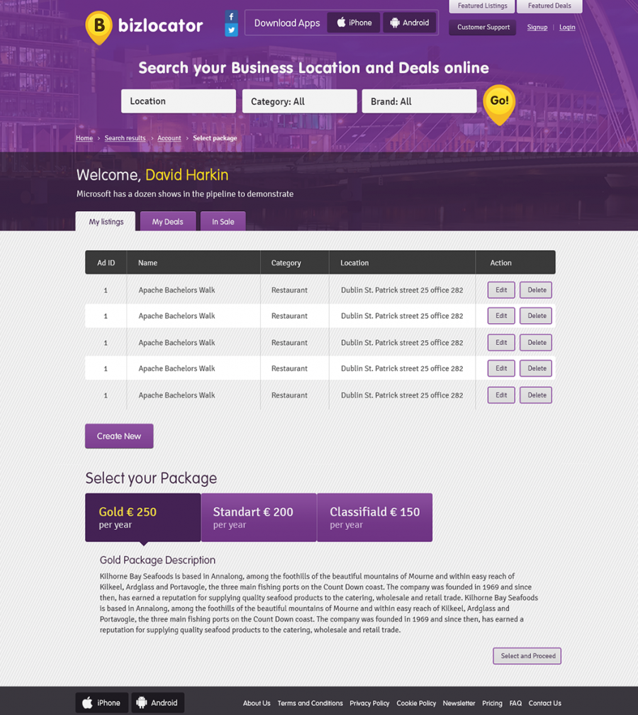 Business Directory and Daily Deals Website Design in London UK